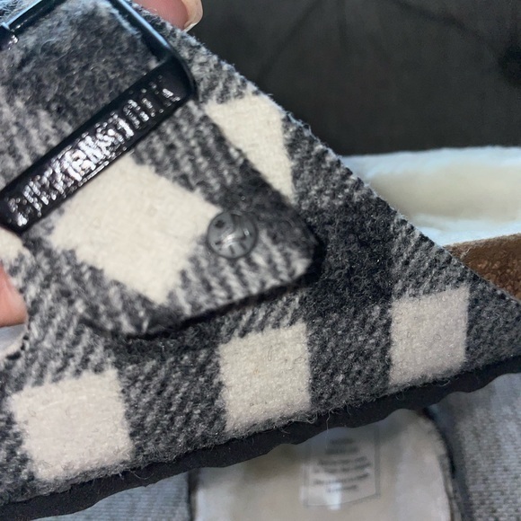 New Arizona Plaid Shearling Birkenstock Sandals women size 37 - Picture 10 of 10